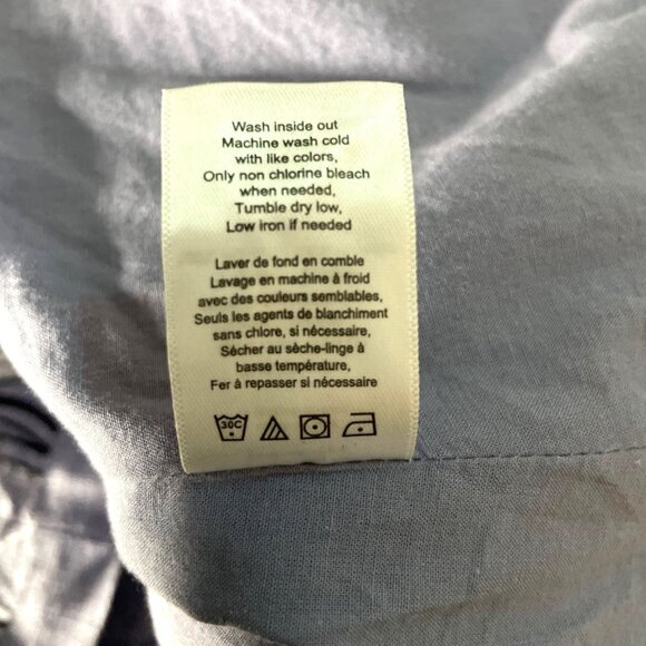 Coldwater Creek Womens Blue Linen Embroidered Jacket M Floral Design Long Sleeve - Picture 5 of 10